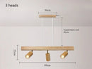 Axyaa Wooden Pendant Light: Adjustable LED Spotlight for Restaurant, Living Room, Bedroom