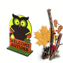 Axyaa Thanksgiving Wooden Tabletop Decor Set: Pumpkin, Scarecrow, Owl & Angel