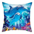 Axyaa Dolphin Pattern Cushion Cover 45x45cm