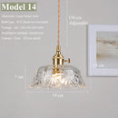 Axyaa Nordic Glass Pendant Lights: 22 Styles, Adjustable Cord, Brass Socket.