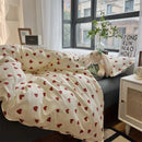 Axyaa Love Heart Bedding Set - Kid Adult Twin Full Queen Size Duvet Cover Pillowcase