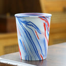 Axyaa Ceramic Pen and Ink Pattern Latte Coffee Cup - 300ml Retro Coarse Pottery Mug