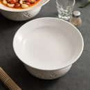 Axyaa Hotel Grade Ceramic White Plate Set with Candle Heating for Insulation