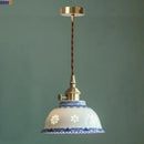 Axyaa Ceramic Copper LED Pendant Lamp - Japan Style Hanging Fixture