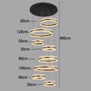 Axyaa Modern Light Luxury Staircase Pendant Lights Living Room Indoor Lighting