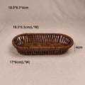 Axyaa Rattan Wicker Serving Baskets: 6 Stylish Handwoven Holders for Cutlery & Utensils