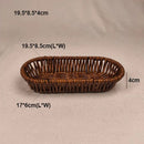 Axyaa Rattan Wicker Serving Baskets: 6 Stylish Handwoven Holders for Cutlery & Utensils