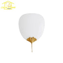 Axyaa Brass Ginkgo Wall Lamp LED G9: Luxury Medieval Zen Art for Living Room or Bedroom