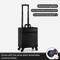 Axyaa Aluminum Rolling Makeup Organizer Trolley Case with Trays