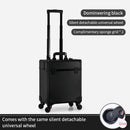 Axyaa Aluminum Rolling Makeup Organizer Trolley Case with Trays