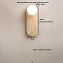 Axyaa Eggshell Stone Ball LED Wall Lamp with Pull Chain Switch