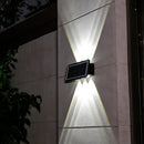 Axyaa Solar Wall Lamp - Outdoor Waterproof Up/Down Lighting for Garden, Porch, Balcony