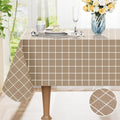 Axyaa Buffalo Flannel Backed Tablecloth: Waterproof, Wipeable, Outdoor, Rectangle Table Cover