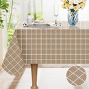 Axyaa Buffalo Flannel Backed Tablecloth: Waterproof, Wipeable, Outdoor, Rectangle Table Cover