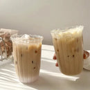 Axyaa 420ml Heat-Resistant Glass Tumbler Cup for Coffee, Juice, and Iced Latte, Nordic Design