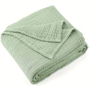 Axyaa 6-Layer Cotton Muslin Summer Blanket - Lightweight, Breathable, Room Decor