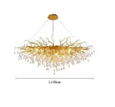 Axyaa Modern Crystal LED Chandelier, Nordic Luxury Ceiling Lamp for Living Room