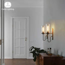 Axyaa Ribbed Glass Nordic Wall Lamp E27 for Dining Hotel Bedroom