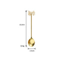Axyaa Stainless Steel Cartoon Spoon Set - Coffee Dessert Ice Cream Gold Cutlery
