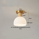 Axyaa Modern Wood Glass LED Ceiling Light for Kitchen Living Room Decor
