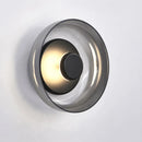 Axyaa Smoke Grey Glass Wall Light, Luxury Golden Sconce Fixture for Home Decor