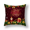Axyaa Festive Christmas Pillow Case for Sofa Decor Merry Xmas Cushion Cover