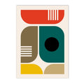 Axyaa Abstract Geometry Color Block Canvas Wall Art Print Living Room Decor
