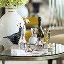Axyaa Silver Gradient Glass Vase: Creative Terrarium & Jewelry Holder