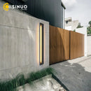 Axyaa Outdoor LED Wall Light for Garage Courtyard - Black Linear Design