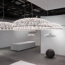 Axyaa SKynest Rope LED Chandelier: Circular Woven Design for Living Room & Restaurant