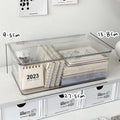 Axyaa Desktop Stationery Organizer: Pen Holder Storage Box for Sticky Notes and Pens