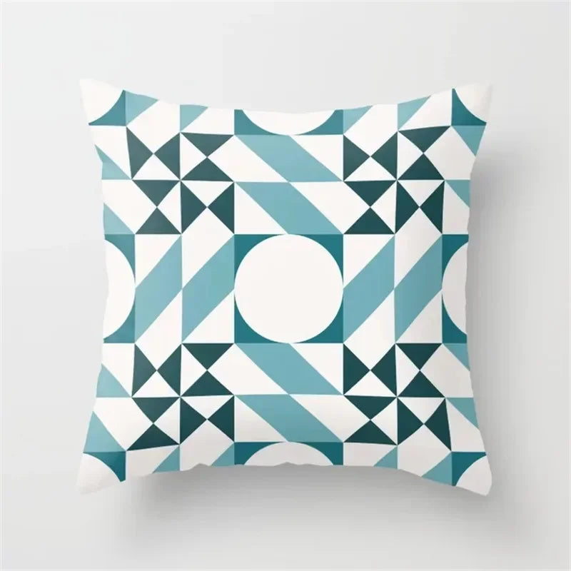 Axyaa Geometric Print Cushion Pillowcase 45x45cm for Home Decor