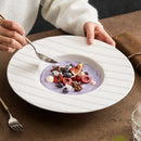 Axyaa Ceramic Plate Set for Western Menu: Premium Quality Soup, Pasta, Fruit Salad Dish
