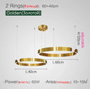 Axyaa LED Full Spectrum C-ring Pendant Light: Modern Luxury Minimalist Lighting for Home Decor.
