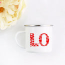 Axyaa His and Hers Lovers Camp Cup Enamel Mug Gift for Couples