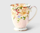 Axyaa Floral Bone  Coffee Mug - Vintage Tea Ceremony Tea Cup