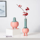 Axyaa Cartoon Ceramic Vase Jewelry Box Ornaments Dried Flower Living Room Arrangement Vase