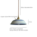 Axyaa Ceramic LED Pendant Light Chandelier for Home Decor