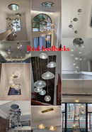 Axyaa Nordic Cloud Glass Chandelier LED Pendant Lights for Home Lighting