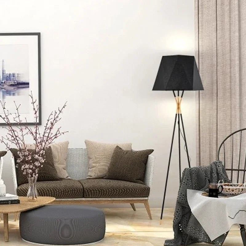 Axyaa Nordic Modern Floor Lamps Black Minimalist Art Lighting Fixtures