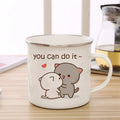 Axyaa Cute Animal Enamel Cup Breakfast Mug Set