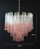 Axyaa Colorized Glass LED Chandelier for Living Room, Kitchen, Bedroom