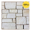 Axyaa 3D Faux Stone Peel and Stick Wall Panels - Set of 10