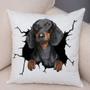 Axyaa Cute Dog Print Pillow Case for Home Decor and Comfort