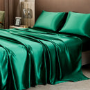 Axyaa Satin Silky Sheets Set, Flat, Fitted Sheet & Pillowcase - US Size