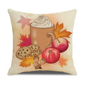 Axyaa Pumpkin Squirrel Print Thanksgiving Pillow Cover 45x45cm Holiday Decor