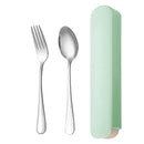Axyaa Stainless Steel Tableware Set - Spoon, Knife, Fork - Simple and Portable for Home or Dorm