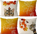Axyaa Maple Leaf Autumn Pillowcase 35X35cm - Farmhouse Home Decor