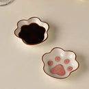 Axyaa Ceramic Cat Claw Sauce Dishes with Tomato Sauce Bowls - Set of 3