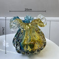 Axyaa Glass Flower Vase, Hydroponics Plant Pots, Table Decoration, Room Aesthetic Decor